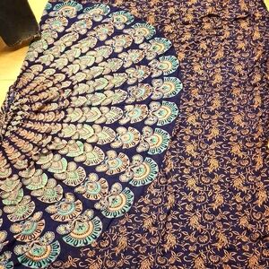 Blue peacock scarf/wrap